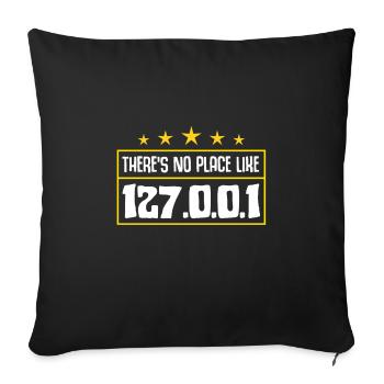 Tux Linux Penguin Sudo Rm Rf Geek Hacker - Housse de coussin décorative 45 x 45 cm - noir - Devant