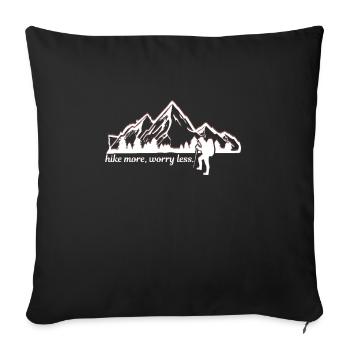Alpinisme Randonnées Montagnes Nature Montagne Sports de montagne - Housse de coussin décorative 45 x 45 cm - noir - Devant