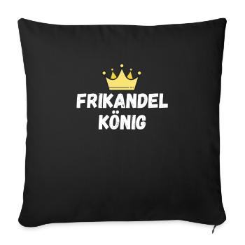 Frikandel König Niederlande Amsterdam Geschenk - Sofakissenbezug 45 x 45 cm - Schwarz - Vorne