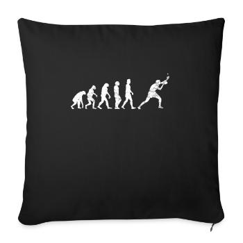 Tischtennis Geschenk Tischtennisspieler Schmettern - Sofakissenbezug 45 x 45 cm - Schwarz - Vorne