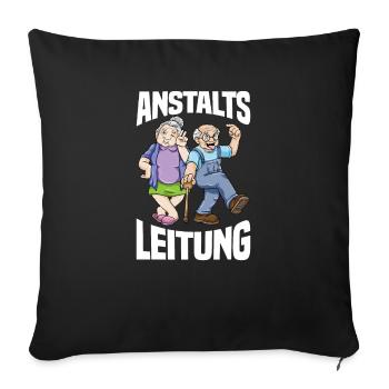 PDL Pflegefachkraft Altenpflege Demenz - Sofakissenbezug 45 x 45 cm - Schwarz - Vorne
