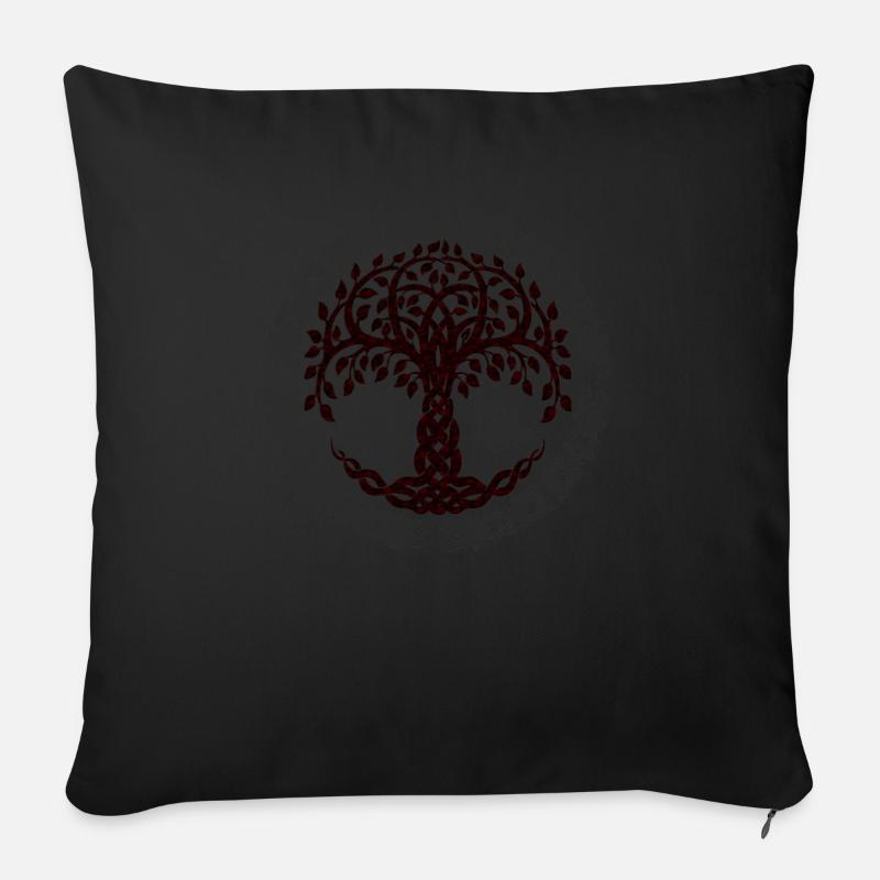 Yggdrasil Wikinger Baum des Lebens Edda Nordisch - Sofakissenbezug 45 x 45 cm - Schwarz