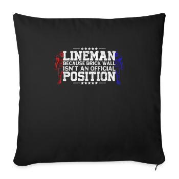 American Football Quarterback Touchdown - Sofakissenbezug 45 x 45 cm - Schwarz - Vorne