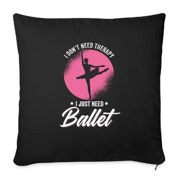 Ballet Ballerina Balletttänzerin Tütü Balettschuhe - Sofakissenbezug 45 x 45 cm - Schwarz - Vorne