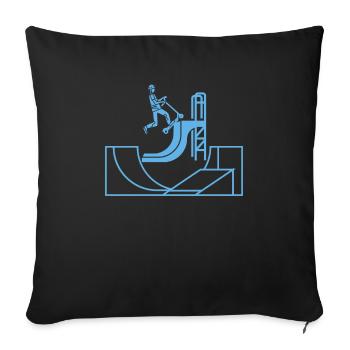 Freestyle Scoot 2 Street Skatepark - Sofa pillowcase 17,3'' x 17,3'' (45 x 45 cm) - black - Front