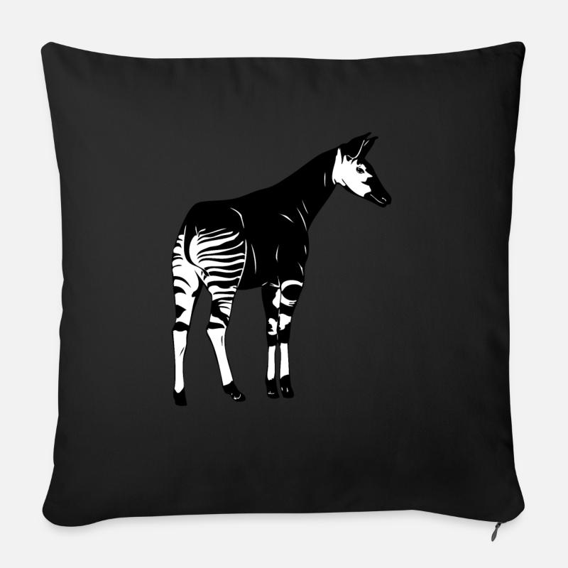 okapi - Sofa pillowcase 17,3'' x 17,3'' (45 x 45 cm) - black