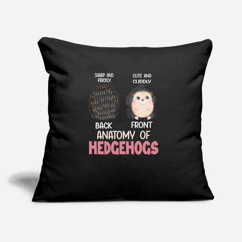 Anatomie du hérisson Housse de coussin décorative 45 x 45 cm