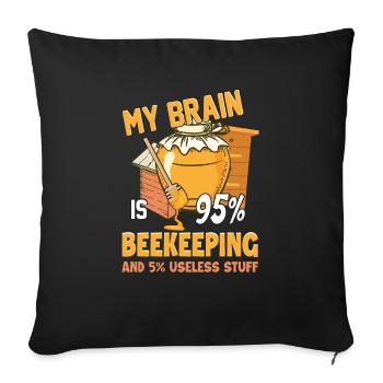 Beekeeper Bee Bee Bee beekeeper - Sofa pillowcase 17,3'' x 17,3'' (45 x 45 cm) - black - Front