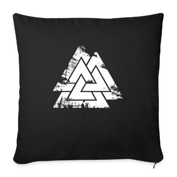 Vikings Nordiques Rune Vikings Walhalla Vikings - Housse de coussin décorative 45 x 45 cm - noir - Devant
