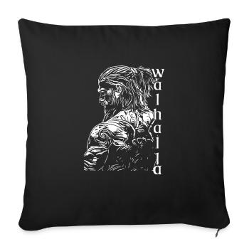 Vikings Nordiques Rune Vikings Walhalla Vikings - Housse de coussin décorative 45 x 45 cm - noir - Devant