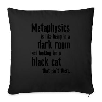 Philosophie des phrases métaphysiques - Housse de coussin décorative 45 x 45 cm - noir - Devant