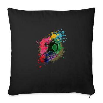 Scooter Tretroller Stunts Skatepark - Sofa pillowcase 17,3'' x 17,3'' (45 x 45 cm) - black - Front