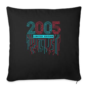 2005 Limited Edition - Sofakissenbezug 45 x 45 cm - Schwarz - Vorne