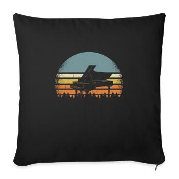 Piano Keyboard Pianists Piano Piano Piano Piano Pianist - Sofa pillowcase 17,3'' x 17,3'' (45 x 45 cm) - black - Front