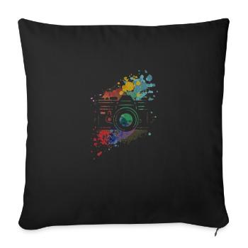 Photography Photographer Photograph Photographer Photos - Sofa pillowcase 17,3'' x 17,3'' (45 x 45 cm) - black - Front