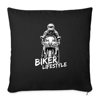Motorcycle Lifestyle / Motorrad / Motorräder biker - Sofakissenbezug 45 x 45 cm - Schwarz - Vorne