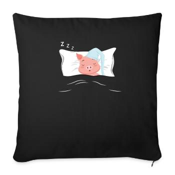 Sleep shirt Pajama Pyjama Sleepsuit Nightgown Pig - Sofa pillowcase 17,3'' x 17,3'' (45 x 45 cm) - black - Front