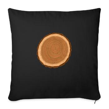 Chainsaw wood chainsaw forest worker forester - Sofa pillowcase 17,3'' x 17,3'' (45 x 45 cm) - black - Front