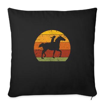 Must ride - Sofa pillowcase 17,3'' x 17,3'' (45 x 45 cm) - black - Front