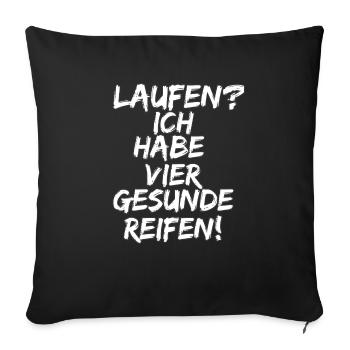 Nordschleife Design Motorsport - Sofakissenbezug 45 x 45 cm - Schwarz - Vorne