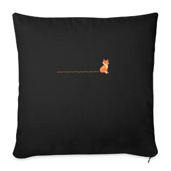 Fuchs Waldtiere Umweltschutz - Sofakissenbezug 45 x 45 cm - Schwarz - Vorne