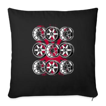 If one day the speed kills me.. / Paul Walker JDM - Sofa pillowcase 17,3'' x 17,3'' (45 x 45 cm) - black - Front