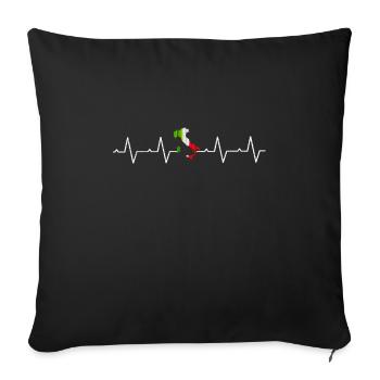 Italy Italian Italian heartbeat gift - Sofa pillowcase 17,3'' x 17,3'' (45 x 45 cm) - black - Front