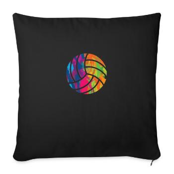 Volleyball volleyball de beach volley-ball Lits - Housse de coussin décorative 45 x 45 cm - noir - Devant