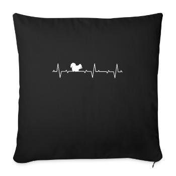 Squirrel Rodents Chipmhörn Nature - Sofa pillowcase 17,3'' x 17,3'' (45 x 45 cm) - black - Front
