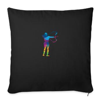 Bogenschießen Bogenschiessen Bogensport - Sofakissenbezug 45 x 45 cm - Schwarz - Vorne