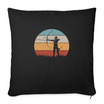 Bogenschießen Bogenschiessen Bogensport - Sofakissenbezug 45 x 45 cm - Schwarz - Vorne