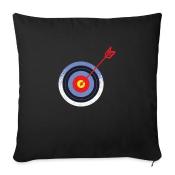 Bogenschießen Bogenschiessen Bogensport - Sofakissenbezug 45 x 45 cm - Schwarz - Vorne