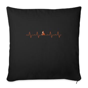 Le pouls de renard - Housse de coussin décorative 45 x 45 cm - noir - Devant