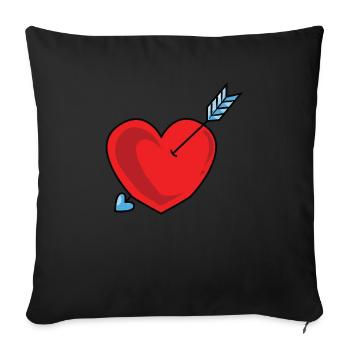 Valentines Day - Sofakissenbezug 45 x 45 cm - Schwarz - Vorne