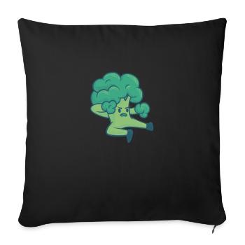 Broccoli Broccoli Vegetable Vegetarian Gift Idea - Sofa pillowcase 17,3'' x 17,3'' (45 x 45 cm) - black - Front