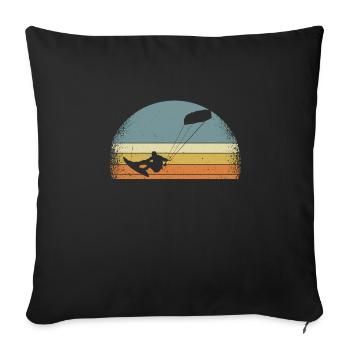 Kitesurf Kitesurf Kiten - Housse de coussin décorative 45 x 45 cm - noir - Devant