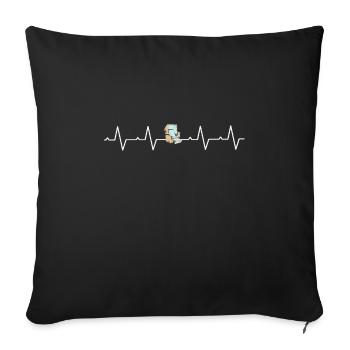 beach chair - Sofa pillowcase 17,3'' x 17,3'' (45 x 45 cm) - black - Front