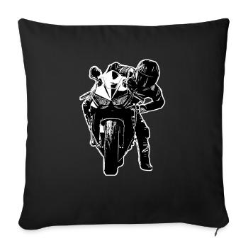 Motorcycle Motorcycles Motorcyclist Biker Lifestyle - Sofa pillowcase 17,3'' x 17,3'' (45 x 45 cm) - black - Front