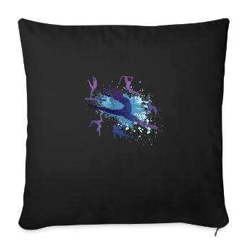 Gymnastics Gymnastics Gymnastics Artistic Gymnastics Gymnast - Sofa pillowcase 17,3'' x 17,3'' (45 x 45 cm) - black - Front