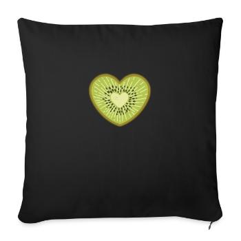 Kiwi - Sofa pillowcase 17,3'' x 17,3'' (45 x 45 cm) - black - Front