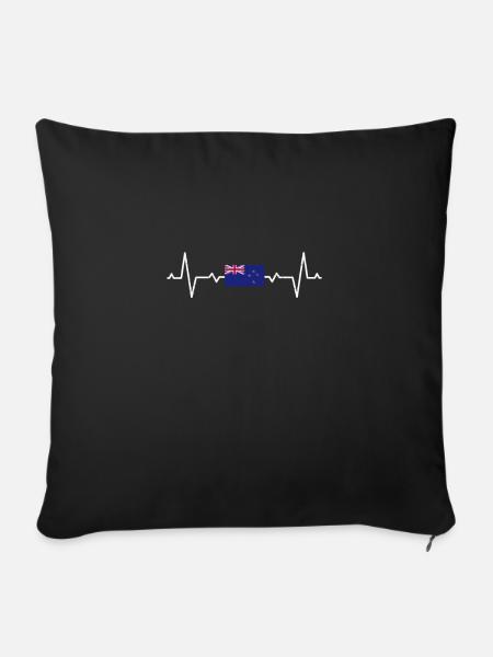 Neuseeland - Sofakissenbezug 45 x 45 cm - Schwarz