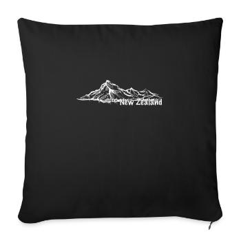 New Zealand - Sofa pillowcase 17,3'' x 17,3'' (45 x 45 cm) - black - Front