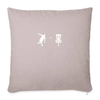 Disc Golf disque de vol Discgolfeur cadeau - Housse de coussin décorative 45 x 45 cm - taupe clair - Devant