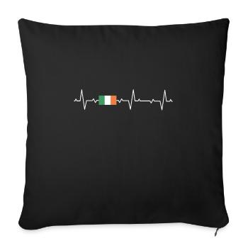 Ireland Irish Irish flag Irish gift - Sofa pillowcase 17,3'' x 17,3'' (45 x 45 cm) - black - Front