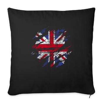 Großbritannien - Sofakissenbezug 45 x 45 cm - Schwarz - Vorne