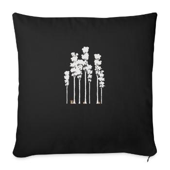 Mushroom Picker Mushrooms Mushrooms Porcini Mushrooms Mushroom Seekers - Sofa pillowcase 17,3'' x 17,3'' (45 x 45 cm) - black - Front