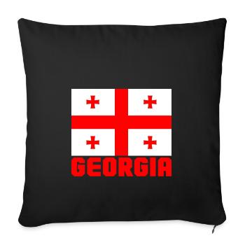 Géorgie - Housse de coussin décorative 45 x 45 cm - noir - Devant