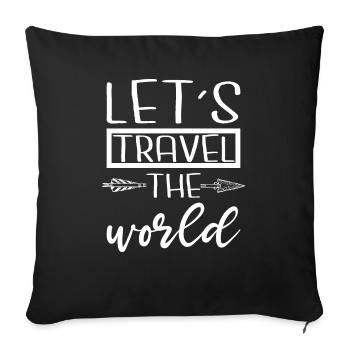 traveler mofa gift for traveler traveling gift - Sofa pillowcase 17,3'' x 17,3'' (45 x 45 cm) - black - Front