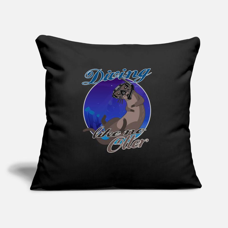 plongée plongée comme pas de loutre oxy plongée en mer Housse de coussin décorative 45 x 45 cm
