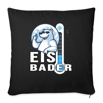winterbader eisbär ice cool eisbader cold temp - Sofa pillowcase 17,3'' x 17,3'' (45 x 45 cm) - black - Front